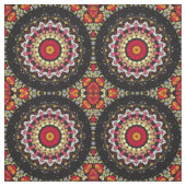 Magisches Schwarz und Rot Mandala Stoff (Muster)