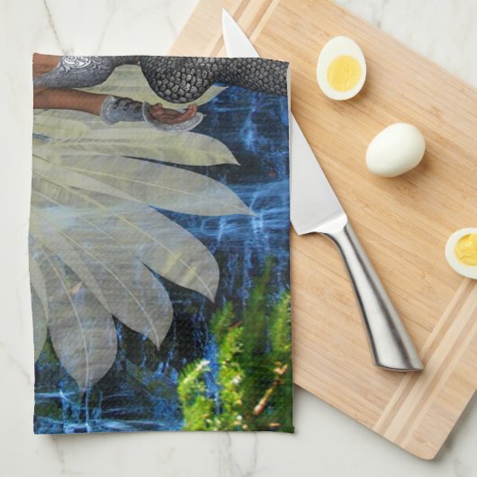 Magisches Schwert Geschirrtuch (Viertel Falte)