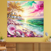 Magisches Strandbad Leinwanddruck (Insitu (Wohnzimmer))