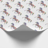 Magisches Streifen-Regenbogen-Pferdepony Geschenkpapier (Ecke)