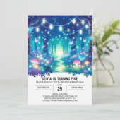 Magisches Sweet Woodland Digital Geburtstag Einladung (Stehend Vorderseite)