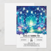 Magisches Sweet Woodland Digital Geburtstag Einladung (Vorne/Hinten)