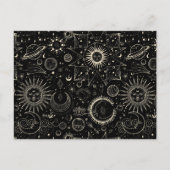 Magisches Tarot Astrologie boho Celestie Postkarte (Vorderseite)