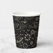 Magisches Tarot Astrologie boho Himmelsmuster Pappbecher (Links)