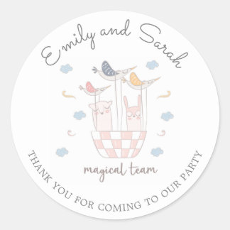 Magisches Team | Twins Birthday Sticker