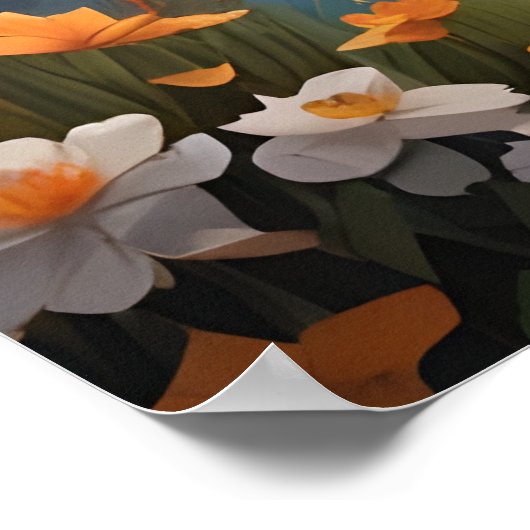 Magisches Twilight am See Poster (Ecke)