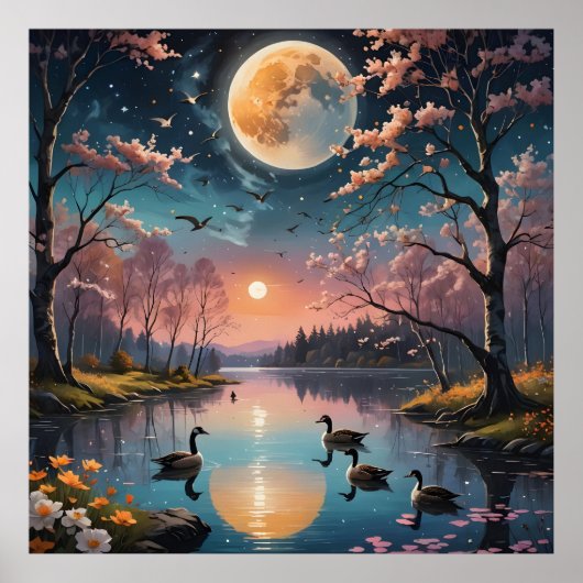 Magisches Twilight am See Poster (Vorne)