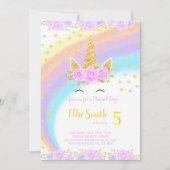 Magisches und farbenfrohes Party laden ein Einladung (Vorderseite)