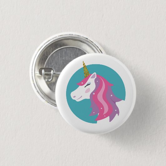 Magisches Unicorn-Button-Abzeichen Button (Vorne & Hinten)
