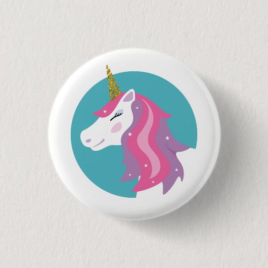 Magisches Unicorn-Button-Abzeichen Button (Vorderseite)