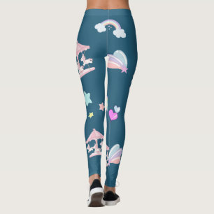 Magisches Unicorn-Regenbogenkarussell Geburtstag Leggings