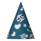 Magisches Unicorn-Regenbogenkarussell Geburtstag Partyhütchen (Links)