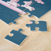 Magisches Unicorn-Regenbogenkarussell Geburtstag Puzzle (Seite)