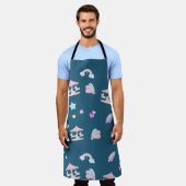 Magisches Unicorn-Regenbogenkarussell Geburtstag Schürze (Getragen)