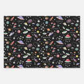 Magisches Universum schwarz Geschenkpapier Set (Vorderseite)