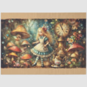 Magisches viktorianisches Alice-Märchen Seidenpapier (Vorderseite)