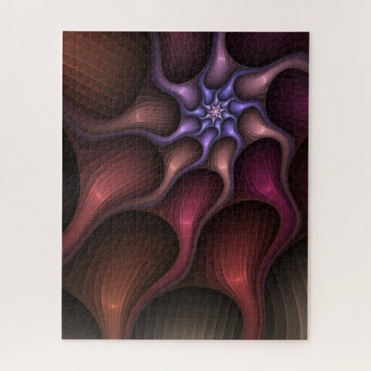 Magisches Wachstum Modernes Abstraktes farbiges Fr Puzzle (Vertikal)