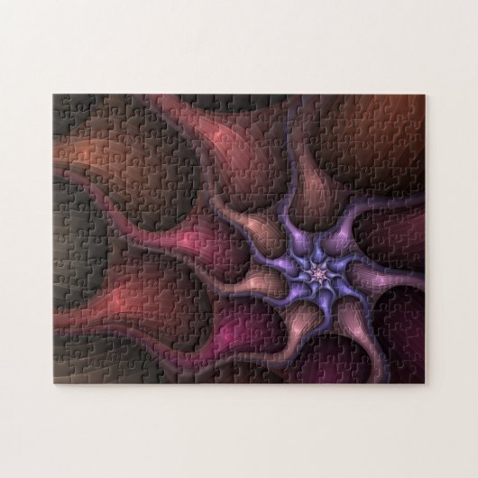 Magisches Wachstum Modernes Abstraktes farbiges Fr Puzzle (Horizontal)