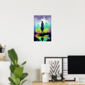 Magisches Wald Psychedelic Poster 2 (Heimbüro)