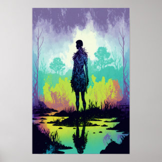 Magisches Wald Psychedelic Poster 2