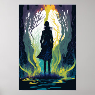 Magisches Wald-Psychedelic-Poster 5 Poster