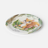 Magisches Waldeichhörnchen Geburtstag Pappteller (Schrägansicht)