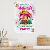 Magisches Waldhaus mit Fee Poster (Küche)