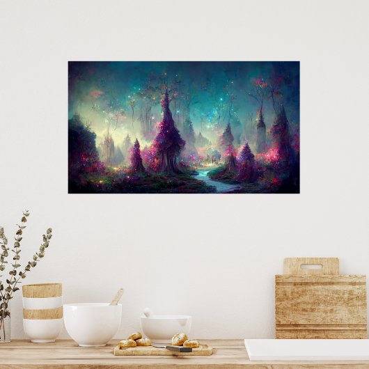 Magisches Waldposter Poster (Küche)