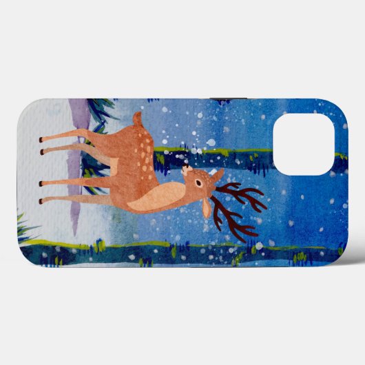 Magisches Waldwild im Schneewald Case-Mate iPhone Hülle (Rückseite (Horizontal))