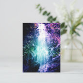 Magisches Wasserfall Postkarte (Stehend Vorderseite)