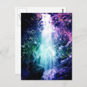 Magisches Wasserfall Postkarte (Vorne/Hinten)