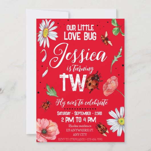 Magisches Wasserfarben-Niedliche Geburtstag Einladung (Vorderseite)