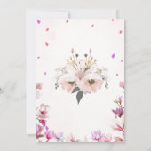 Magisches Wasserfarbeneinhorn Einladung zum Geburt (Rückseite)