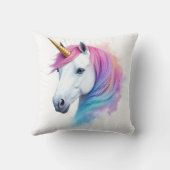 Magisches Wasserfarbeneinhorn Kissen (Rückseite)