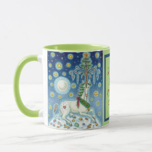 MAGISCHES WEIHNACHTS-EINHORN, FEIERTAGS-PFERD-KOMB TASSE