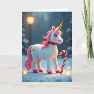 Magisches Weihnachts-Einhorn-Karte Karte