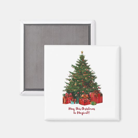 Magisches Weihnachtsbaum-Magnet Magnet (Vorderseite/Rückseite)