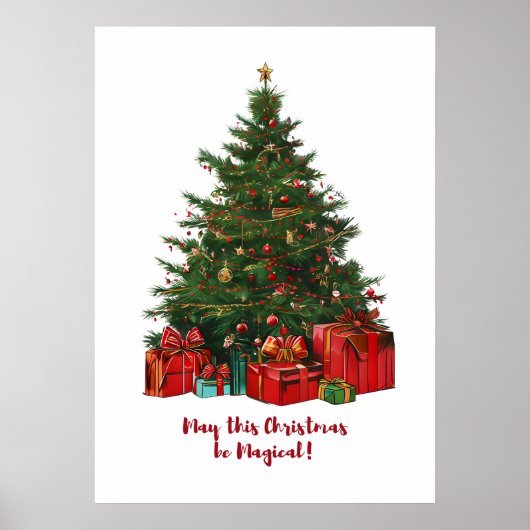 Magisches Weihnachtsbaum-Poster Poster (Vorne)