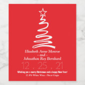 Magisches Weihnachtsbaum Weihnachtsweinsiegel Weinetikett (Einzelnes Label)