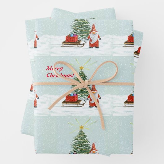 Magisches Weihnachtsbummelpapier-Set Geschenkpapier Set (Beispiel)