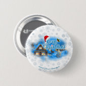 Magisches Weihnachtsdorf Button (Vorne & Hinten)