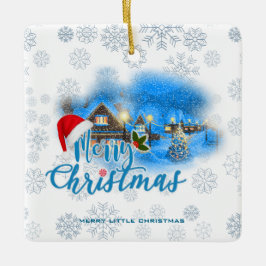 Magisches Weihnachtsdorf Keramikornament