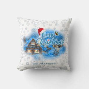 Magisches Weihnachtsdorf Kissen