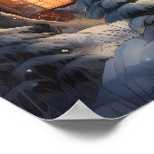 Magisches Weihnachtsfeierposter Poster (Ecke)