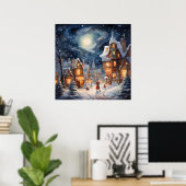 Magisches Weihnachtsfeierposter Poster (Heimbüro)
