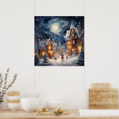 Magisches Weihnachtsfeierposter Poster (Küche)