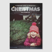 Magisches Weihnachtsfest-Foto Magnetkarte (Vorderseite)