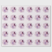 Magisches Weihnachtsgalaxie-Einhorn Geschenkpapier (Flach)