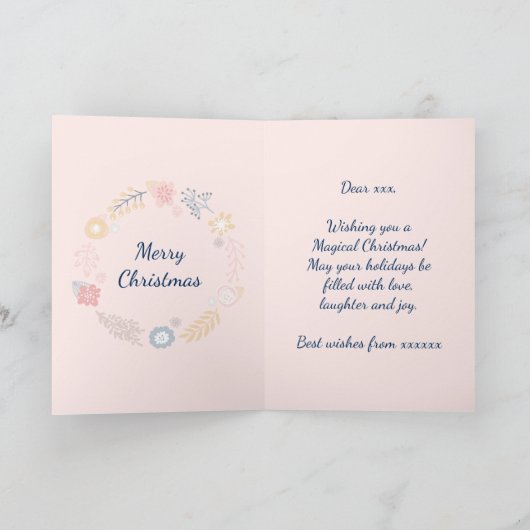 Magisches Weihnachtslied Feiertagskarte (Innenseite)