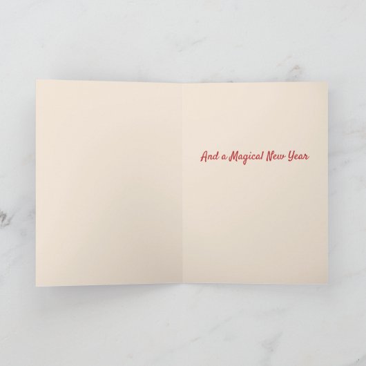 Magisches Weihnachtslied Feiertagskarte (Innenseite)